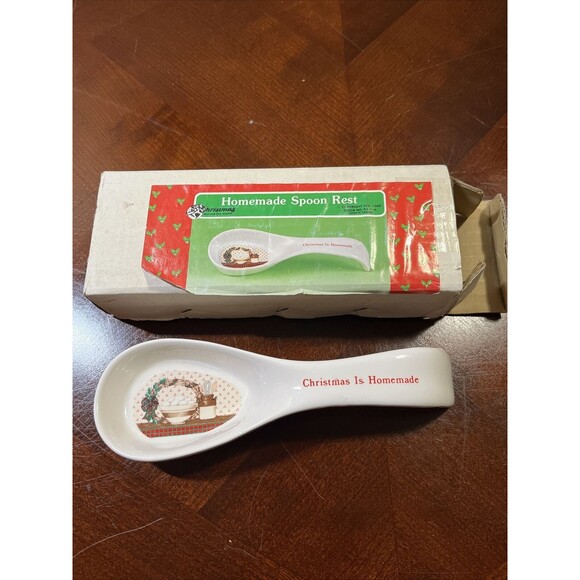 1988 House of Lloyd Christmas is Homemade Spoon Rest Ceramic Vintage - Picture 1 of 4